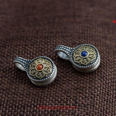 Phụ kiện bạc om mani padme hum và chùy kim cang